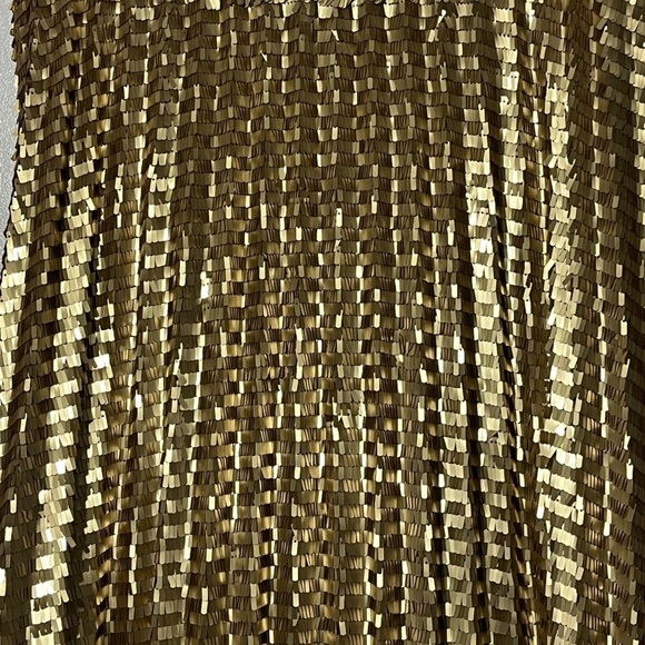 Maeve Matte Gold Sequin MIDI Skirt - Picture 2 of 9